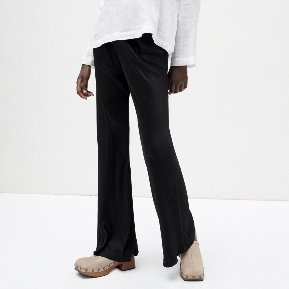 Zara Flared Satin Pants